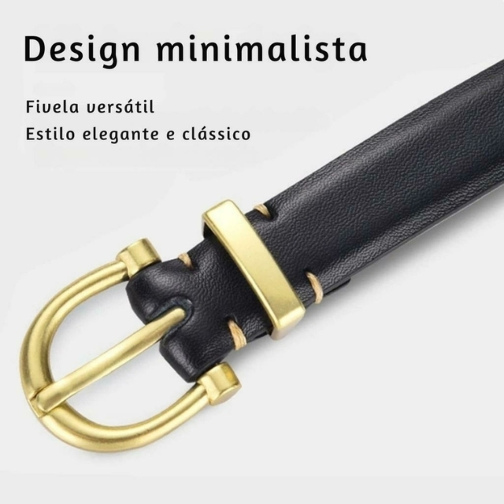 Cinto Feminino de Couro Modelo Elegance